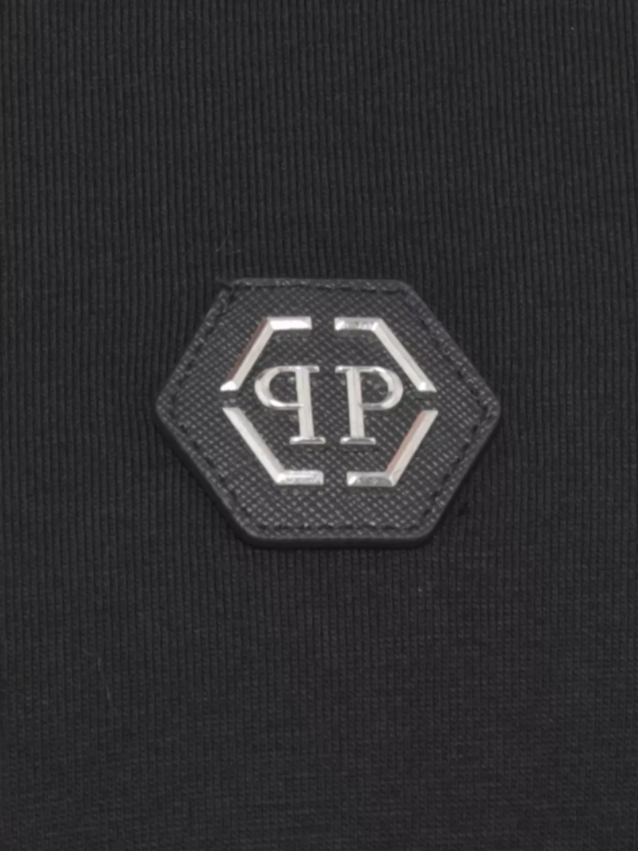 Philipp Plein Crew Neck T-Shirt With Ribbed Short Sleeves