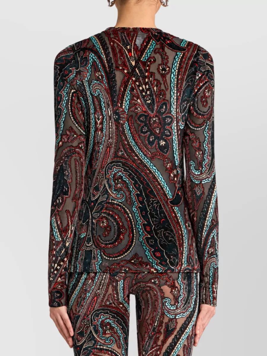 Etro Slim-Fit Long-Sleeve Crew-Neck T-Shirt