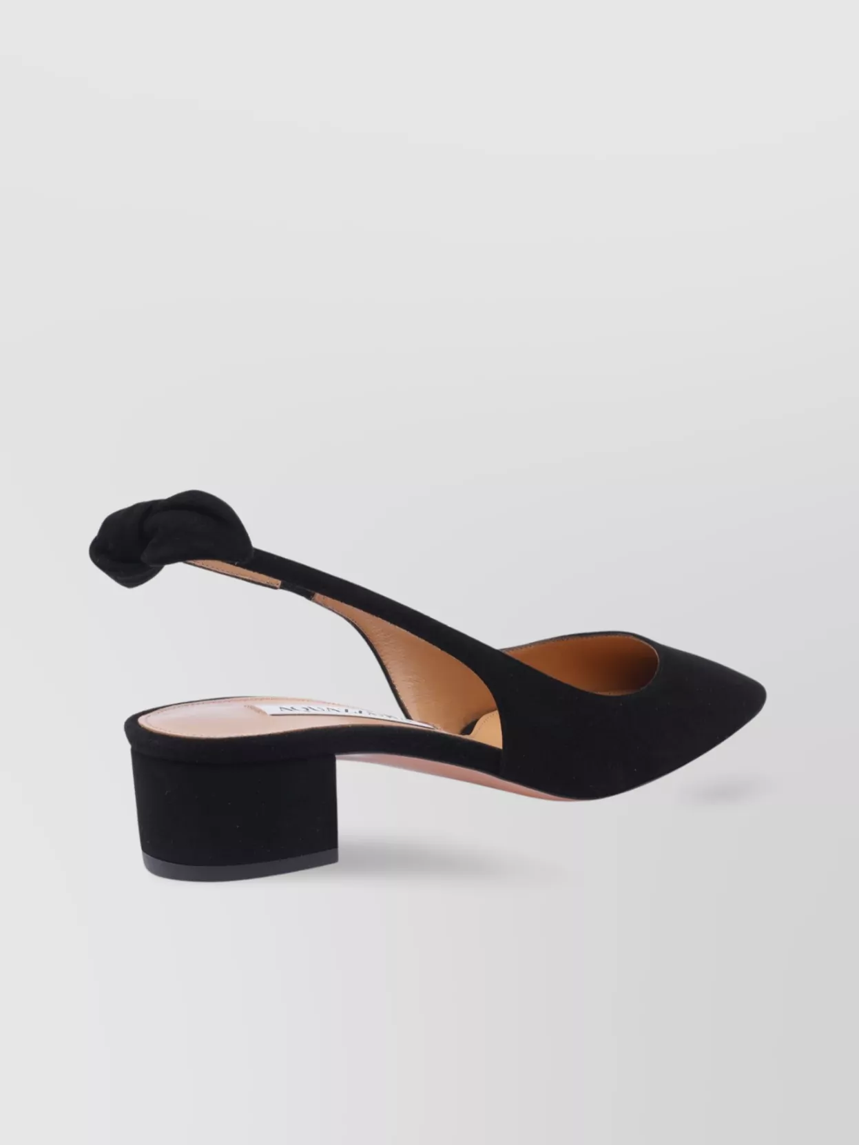 Aquazzura Bow Detail Suede Sandals