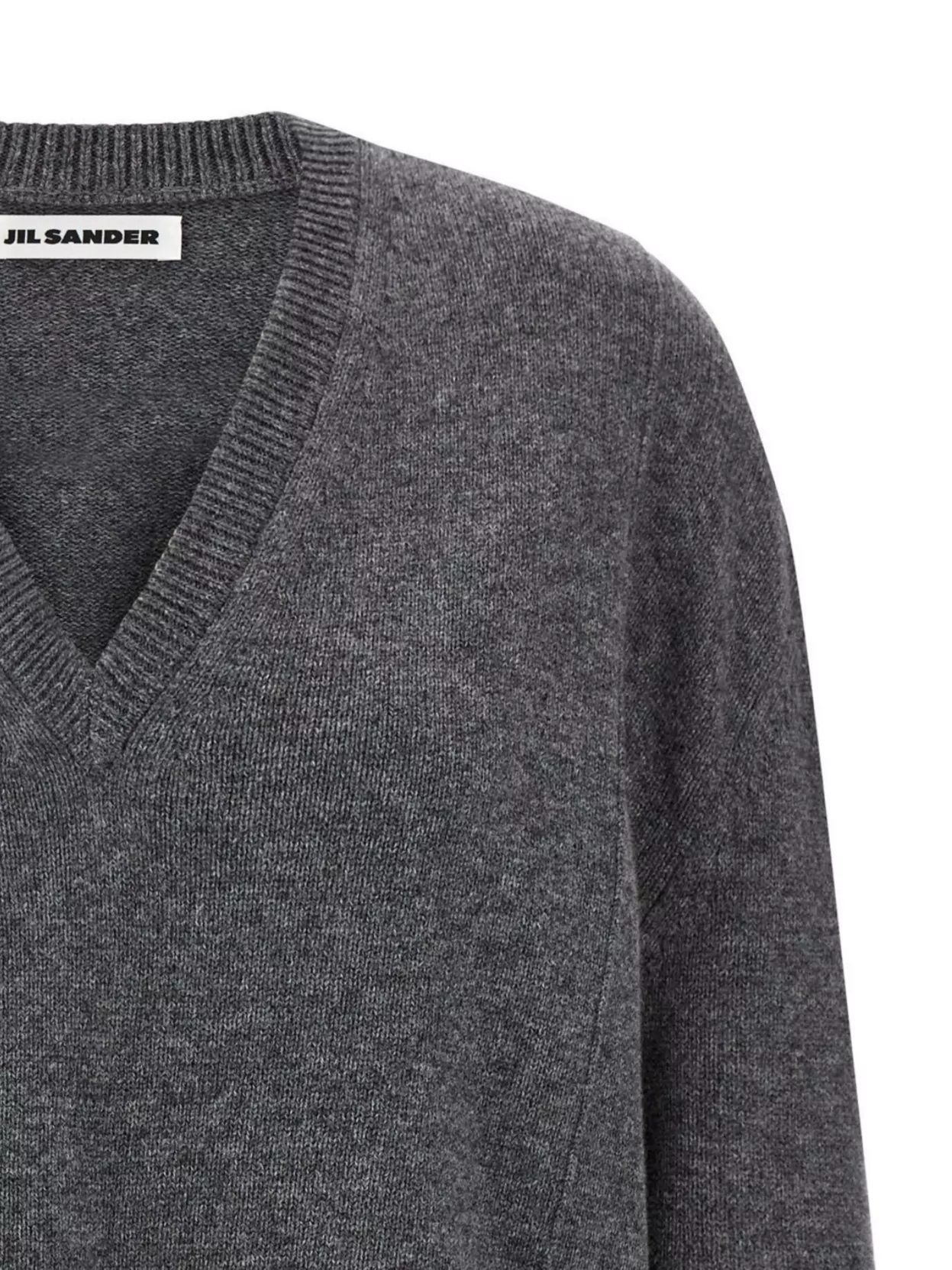 Jil Sander V-Neck Long Sleeve Cashmere Knit Sweater