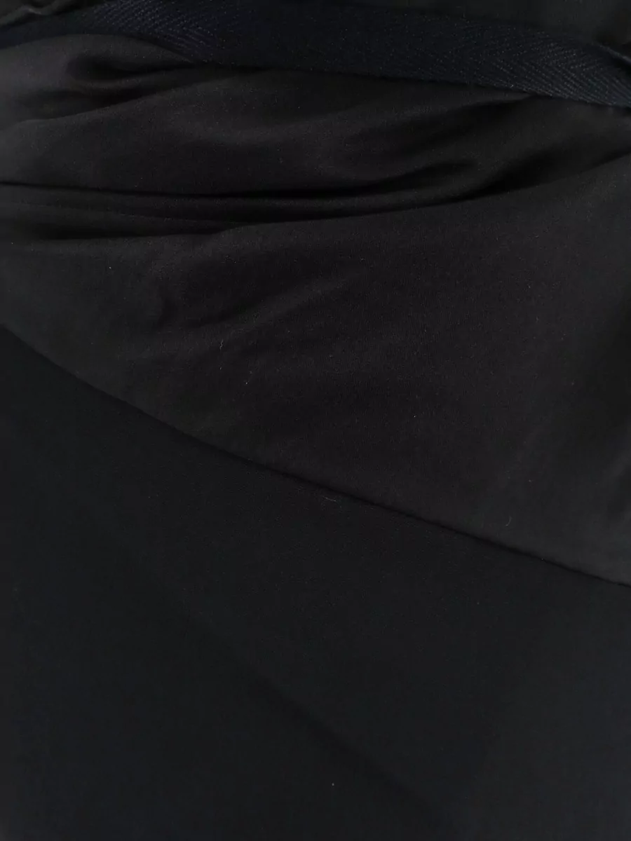 Maison Margiela Silk Draped Sleeveless V-Neck Wrap Midi Dress