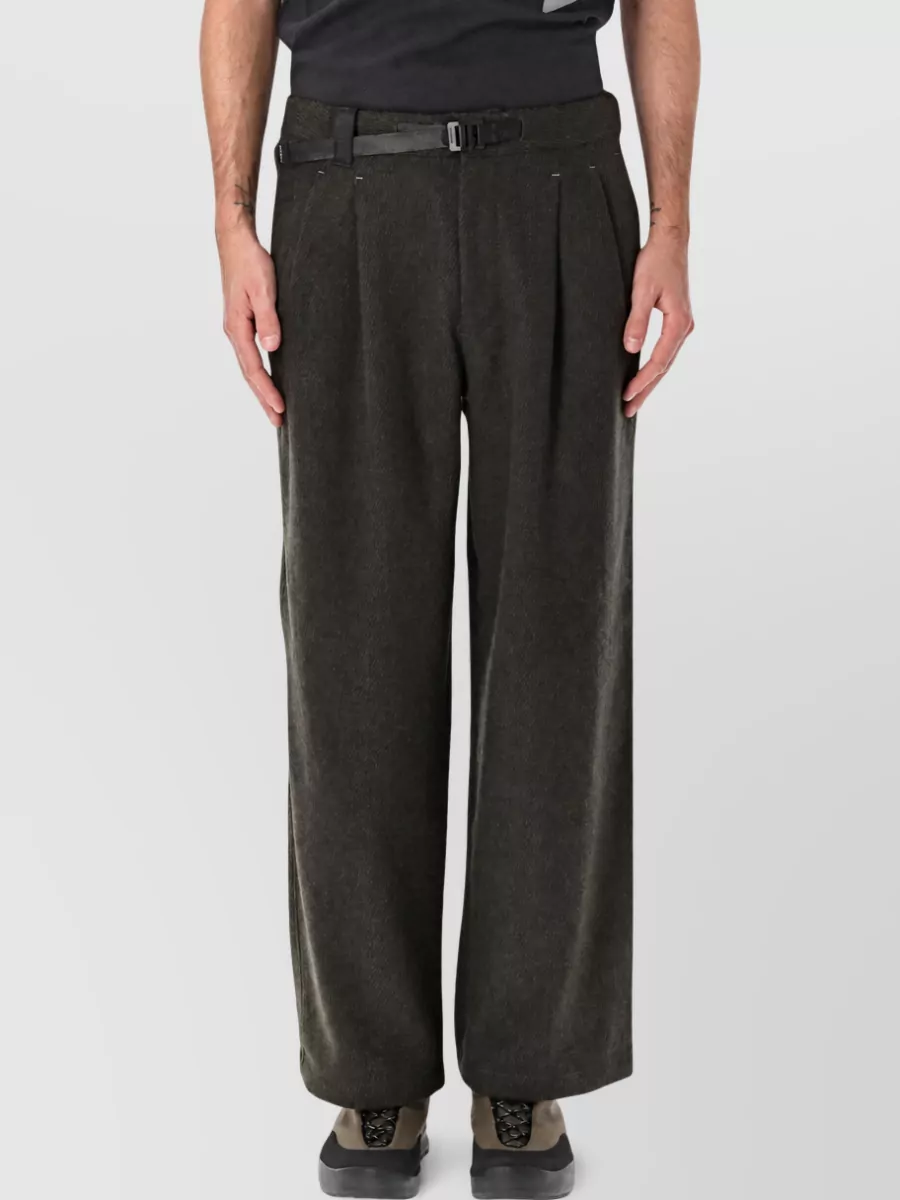 And Wander wool cashmere pleated wide-leg trousers