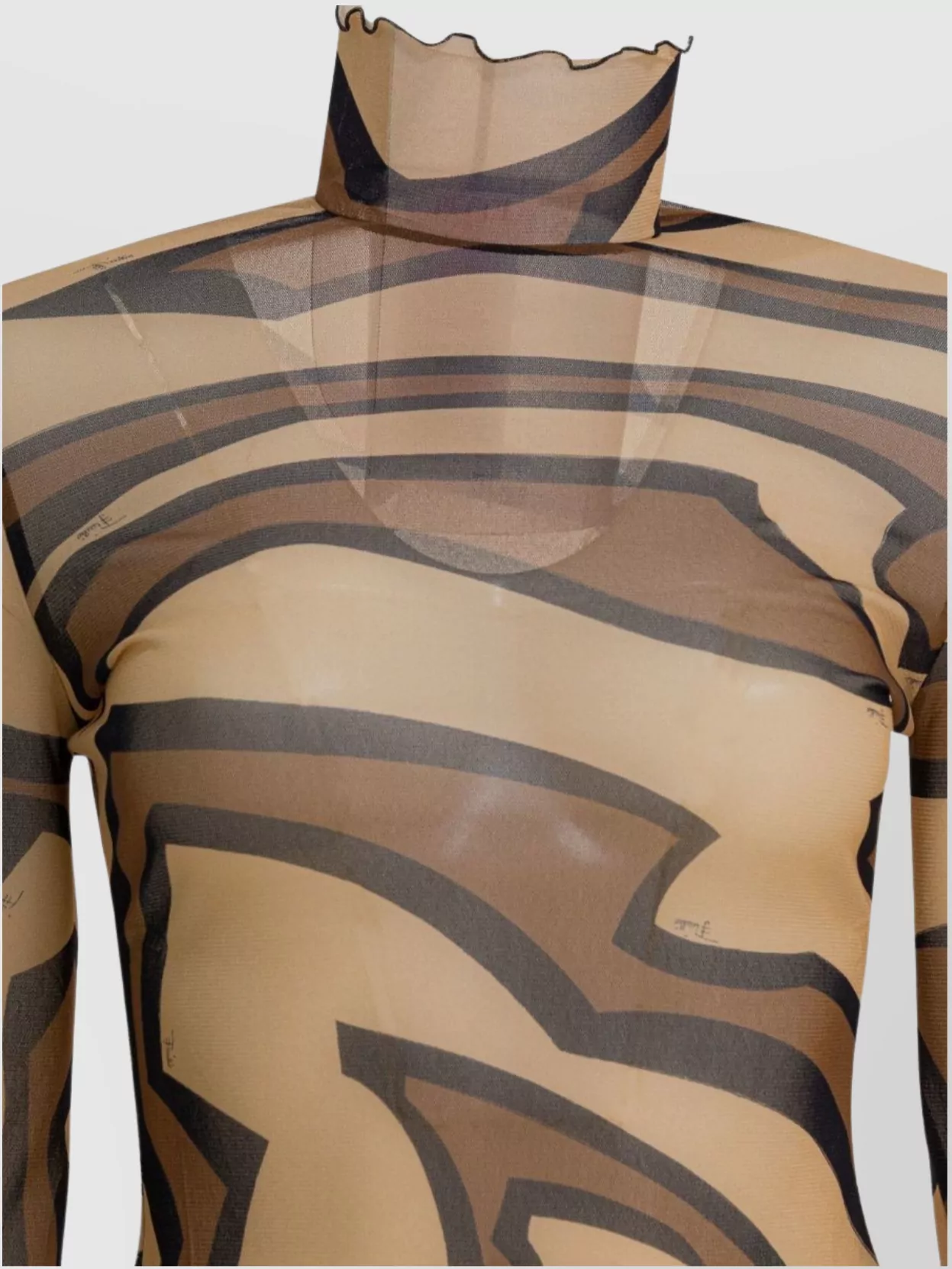 Pucci Tulle T-Shirt With Abstract Print Design