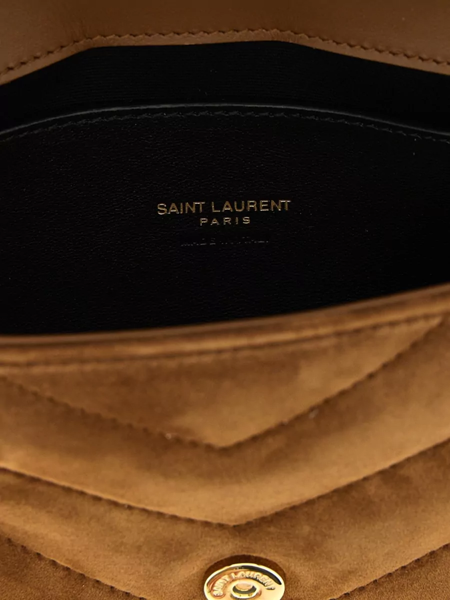 Saint Laurent Loulou Toy Suede Clutch Bag