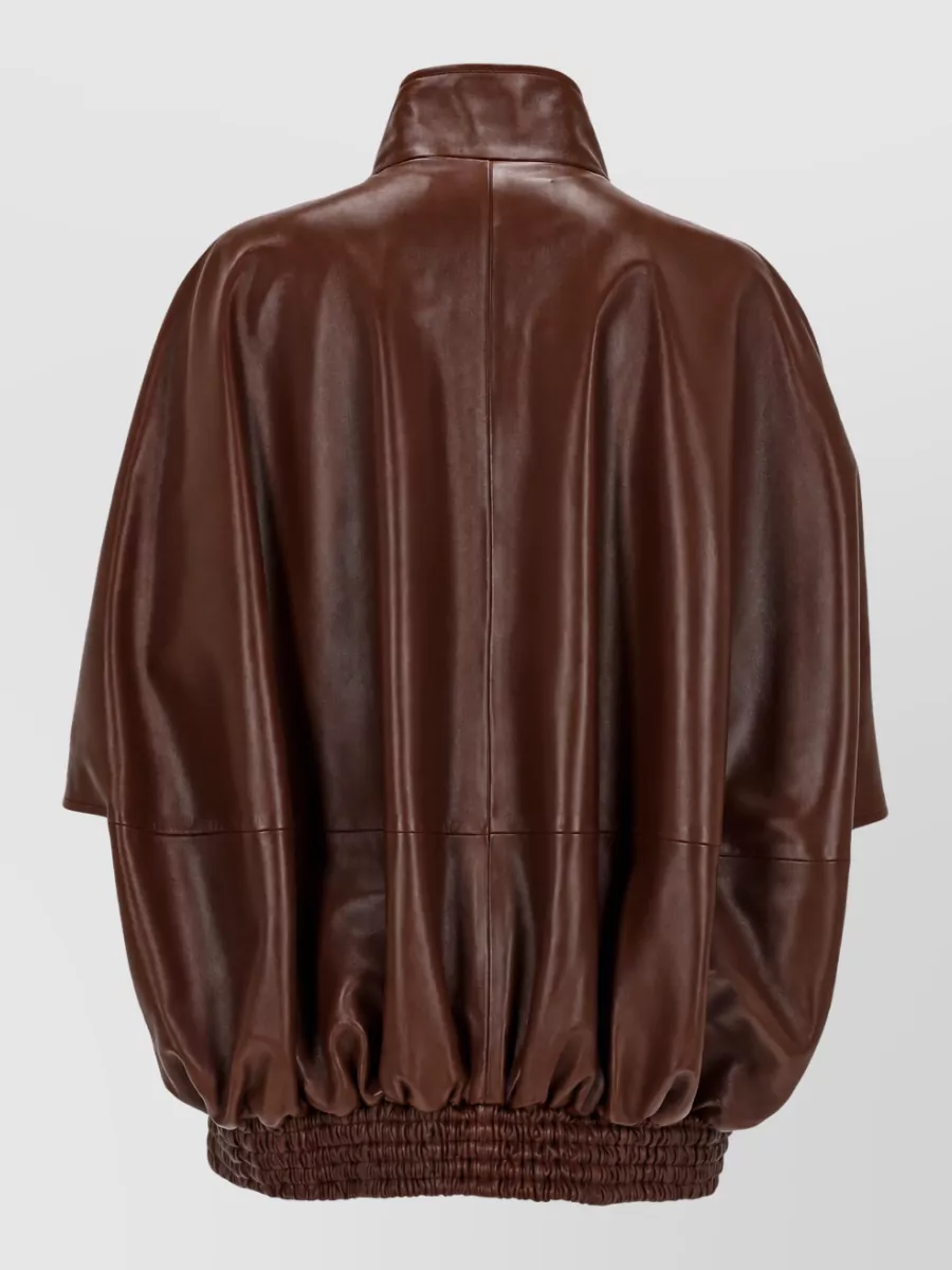 Balenciaga Leather Oversized Coat
