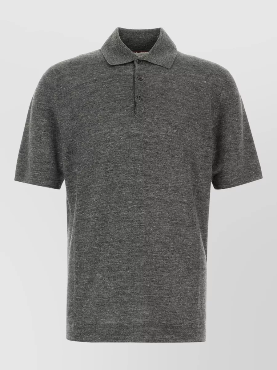 Brunello Cucinelli Linen blend polo shirt