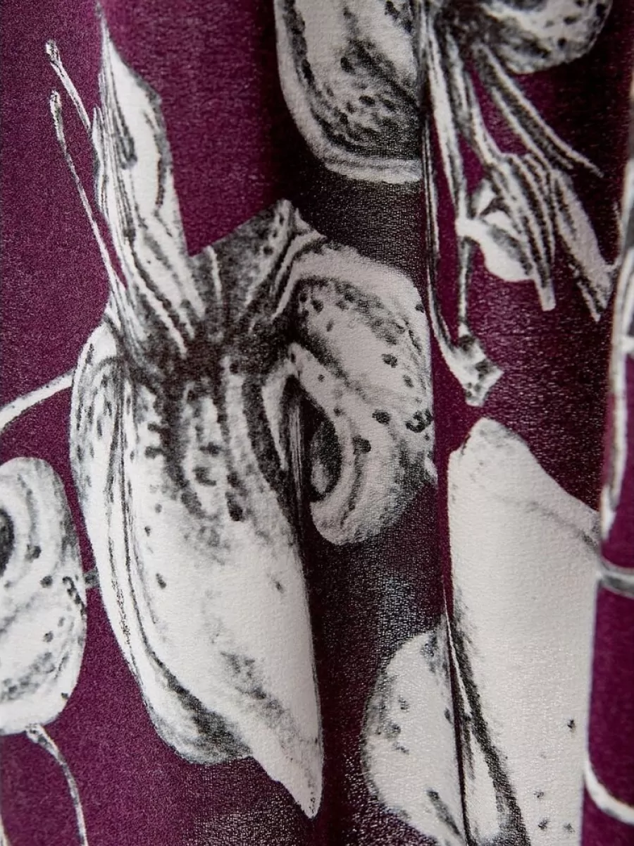 Lardini Floral-Print Asymmetric Wrap Midi Dress