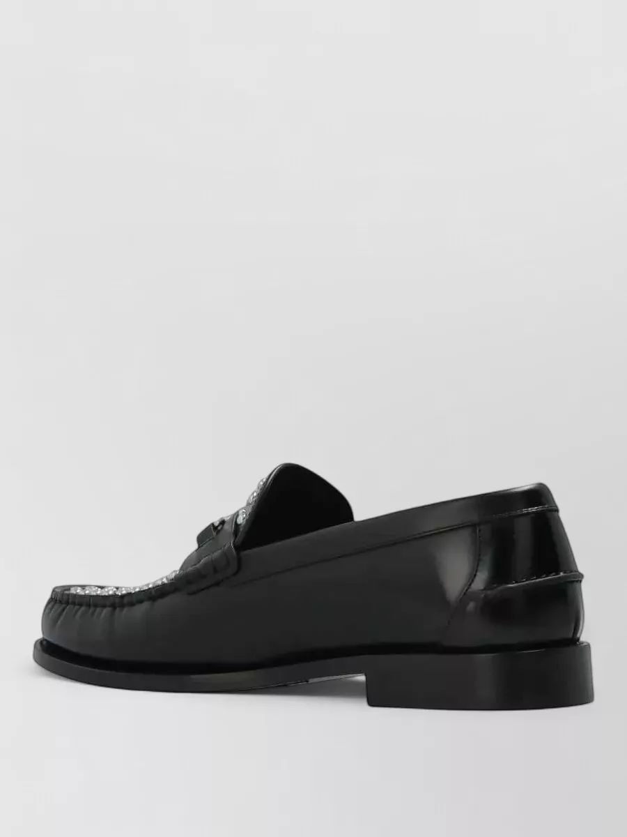 Versace Studded Leather Loafers