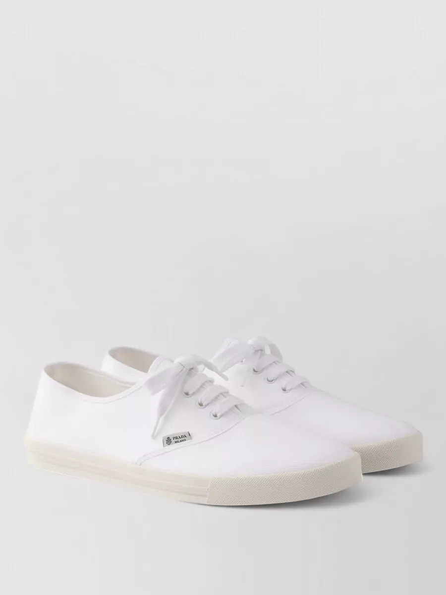 Prada Drill Low Top Sneakers Rubber Sole