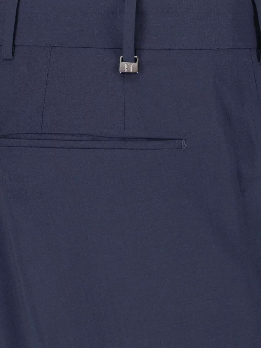 Pt Torino Virgin Wool Straight-Leg Tailored Trousers