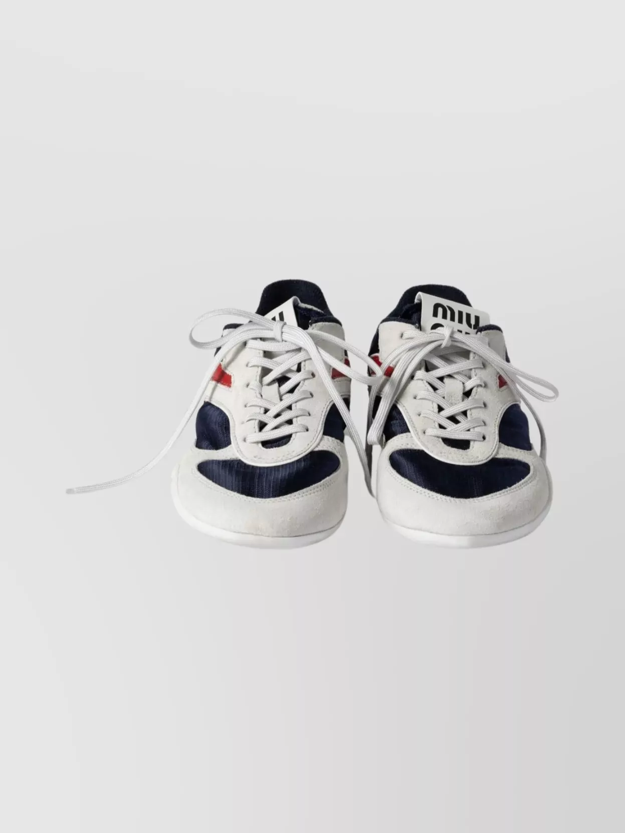 Miu Miu Multicolor Tech Fabric And Suede Gymnasium Sneakers In Blue