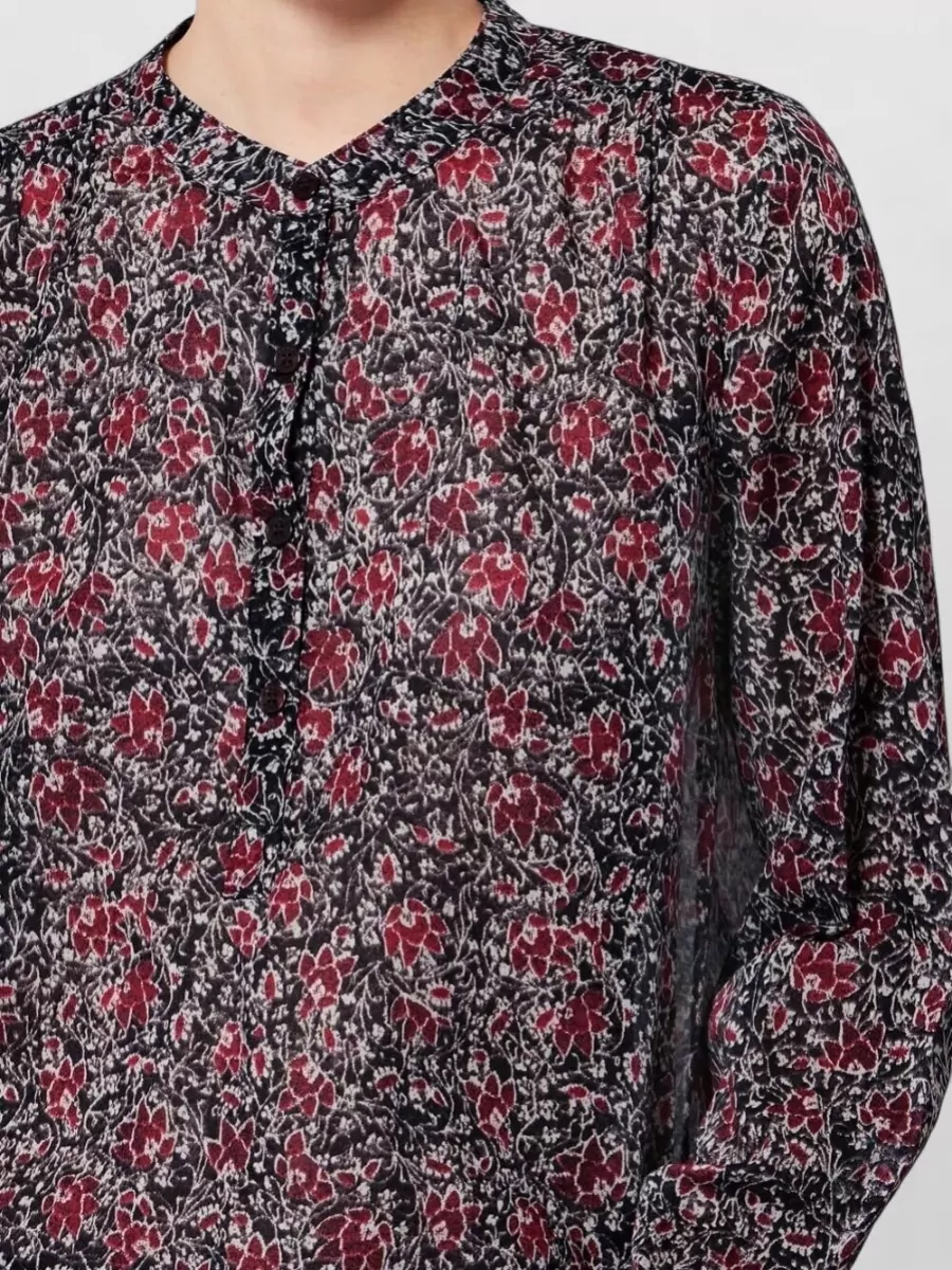 Isabel Marant Etoile Floral Print Long Sleeve Blouse