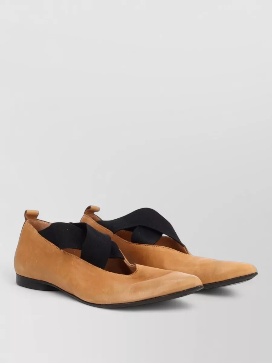 Uma Wang Leather Pointed Ballerina Shoes