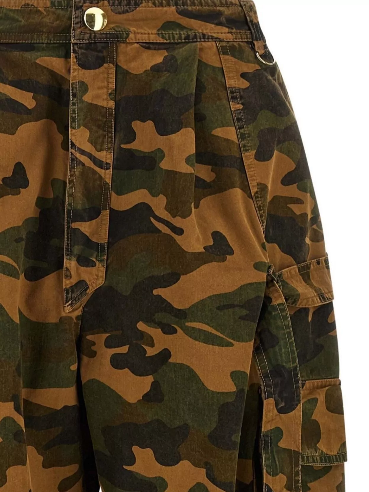 Darkpark Camouflage Cargo Trousers Wide Leg