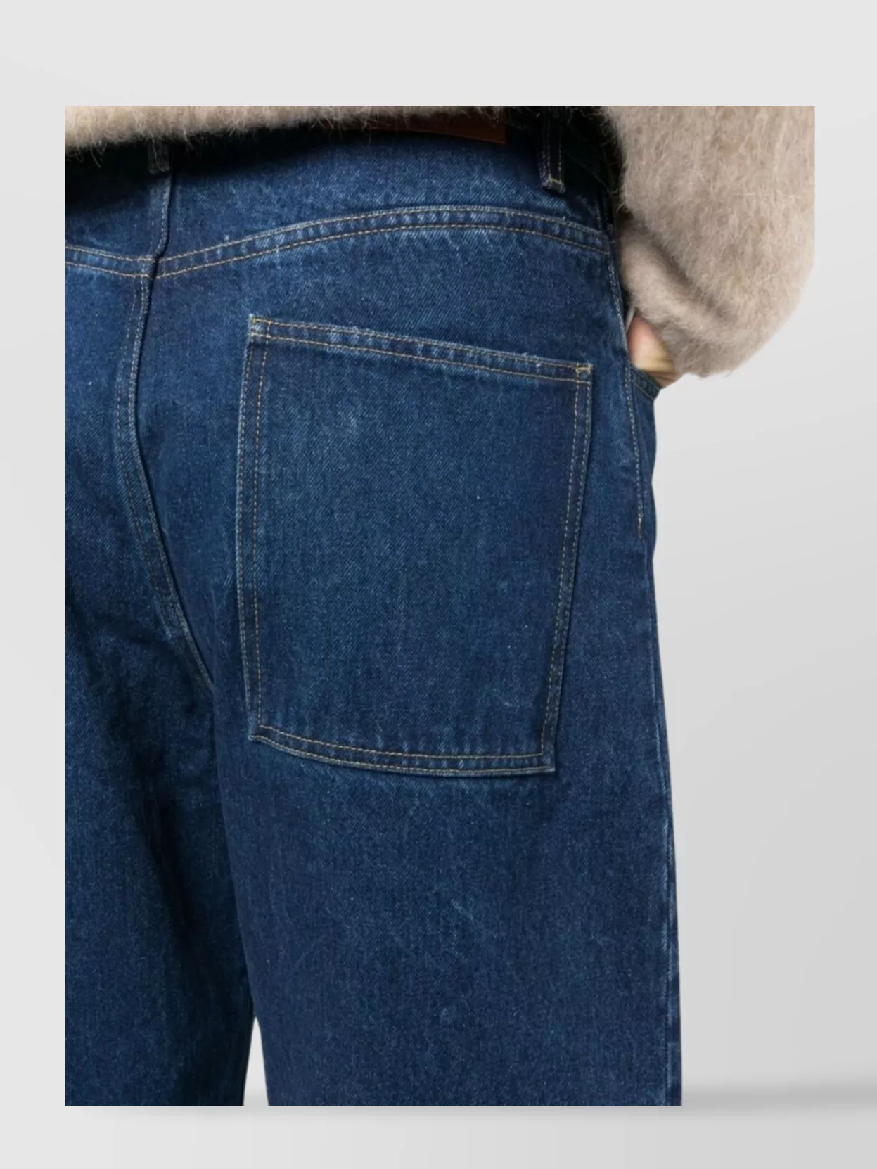 Studio Nicholson Cropped Wide Leg Denim Trousers