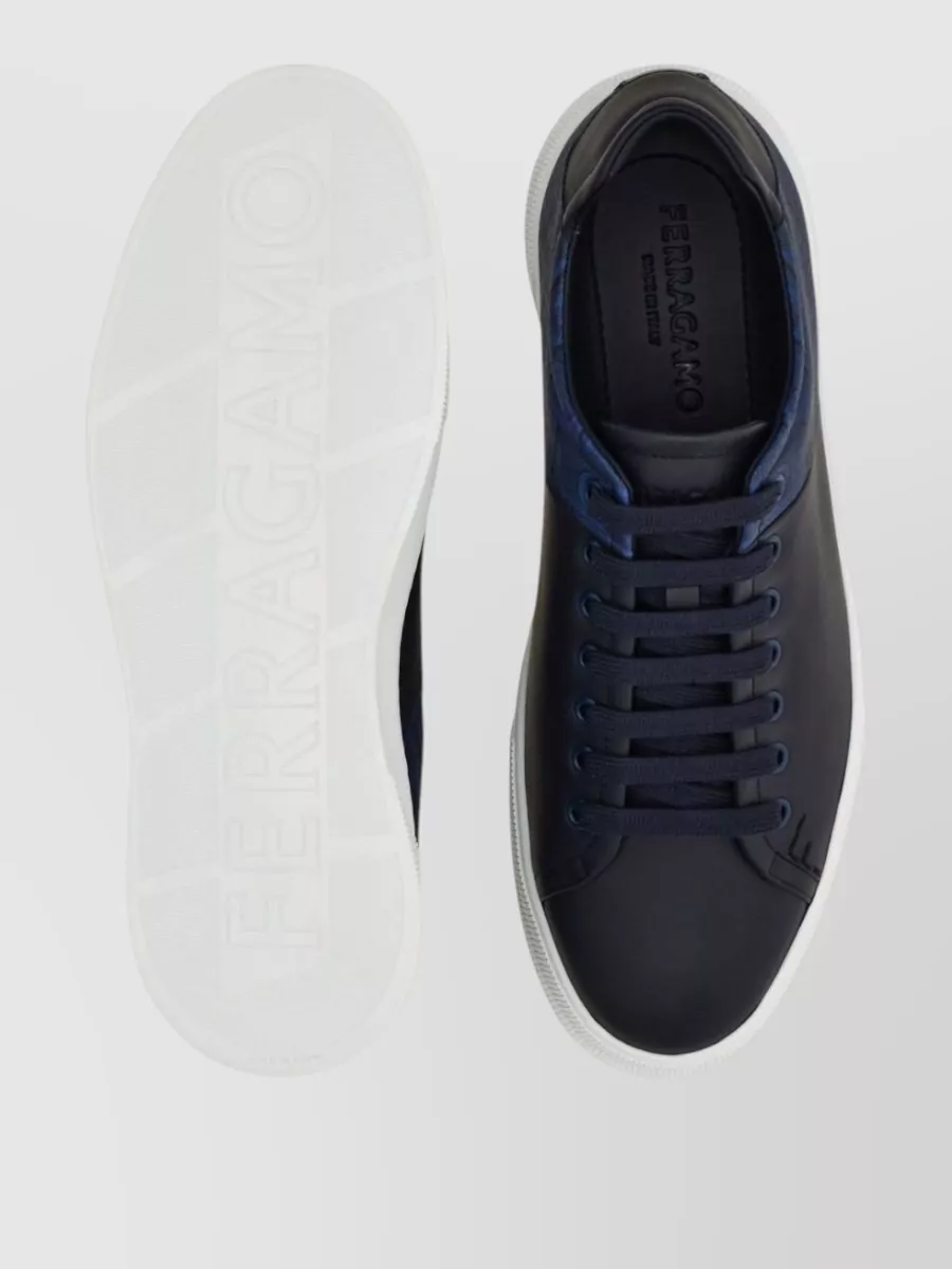 Ferragamo Leather Low-Top Sneakers