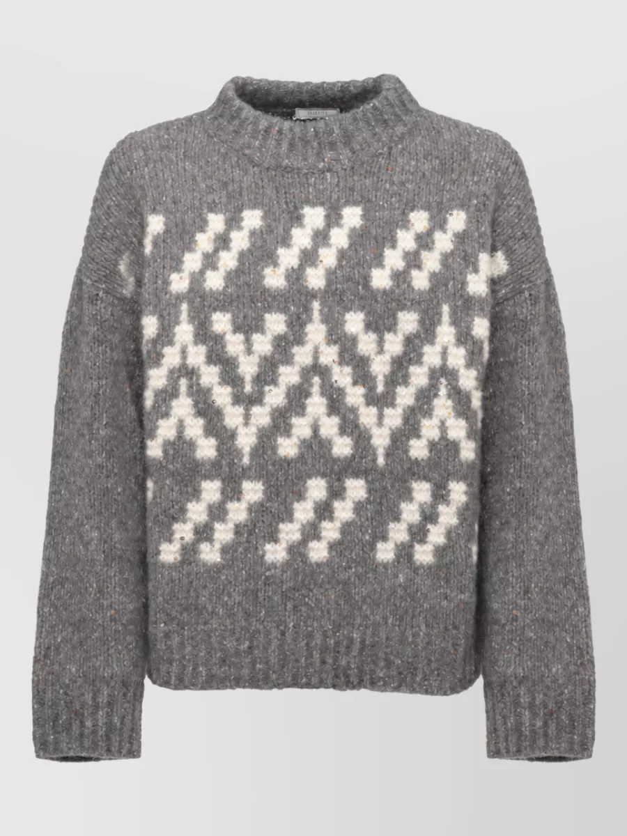 Peserico alpaca-blend sequined crewneck sweater