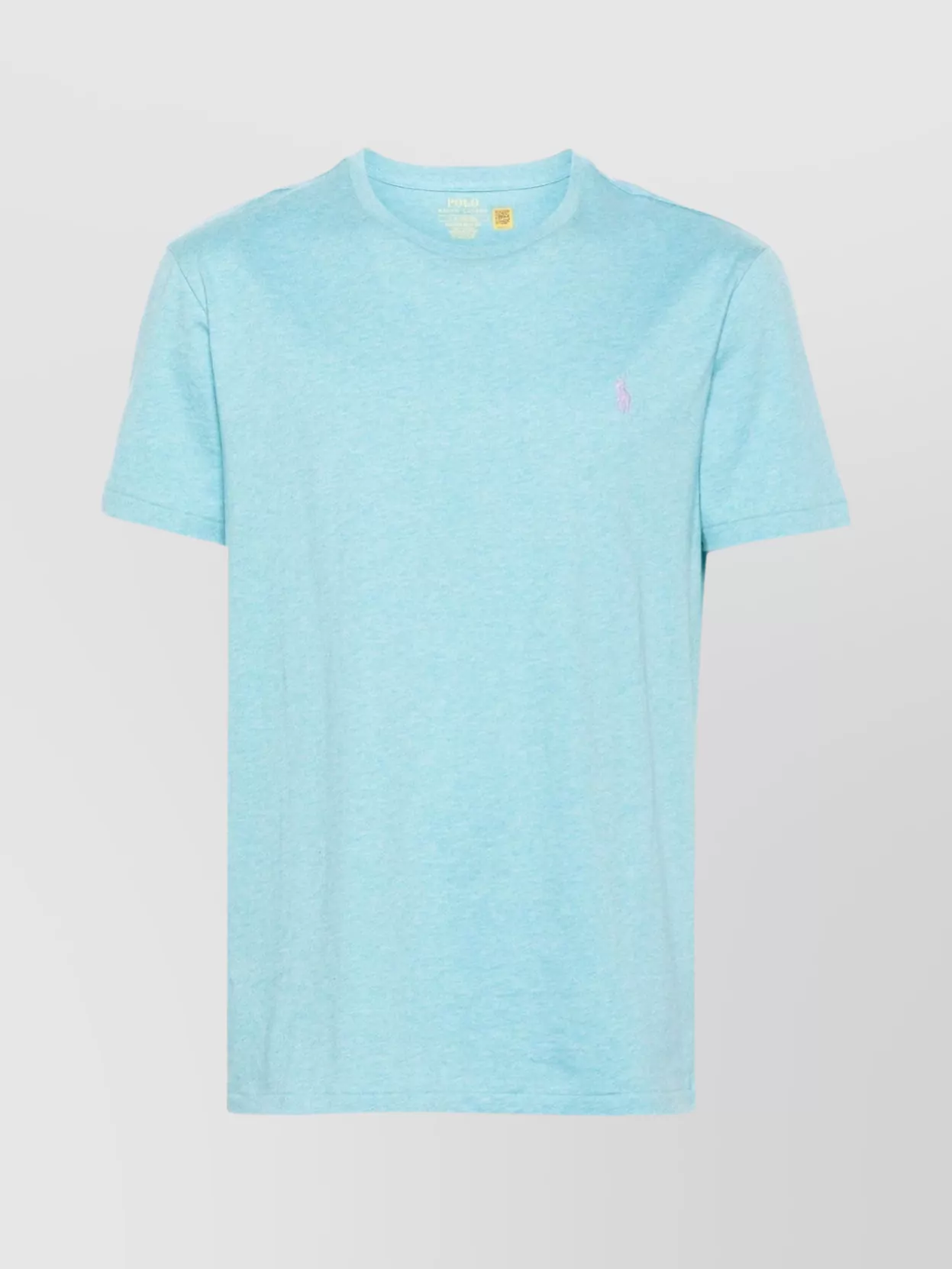 Shop Polo Ralph Lauren Tailored Crewneck T-shirt With Straight Hem In Blue