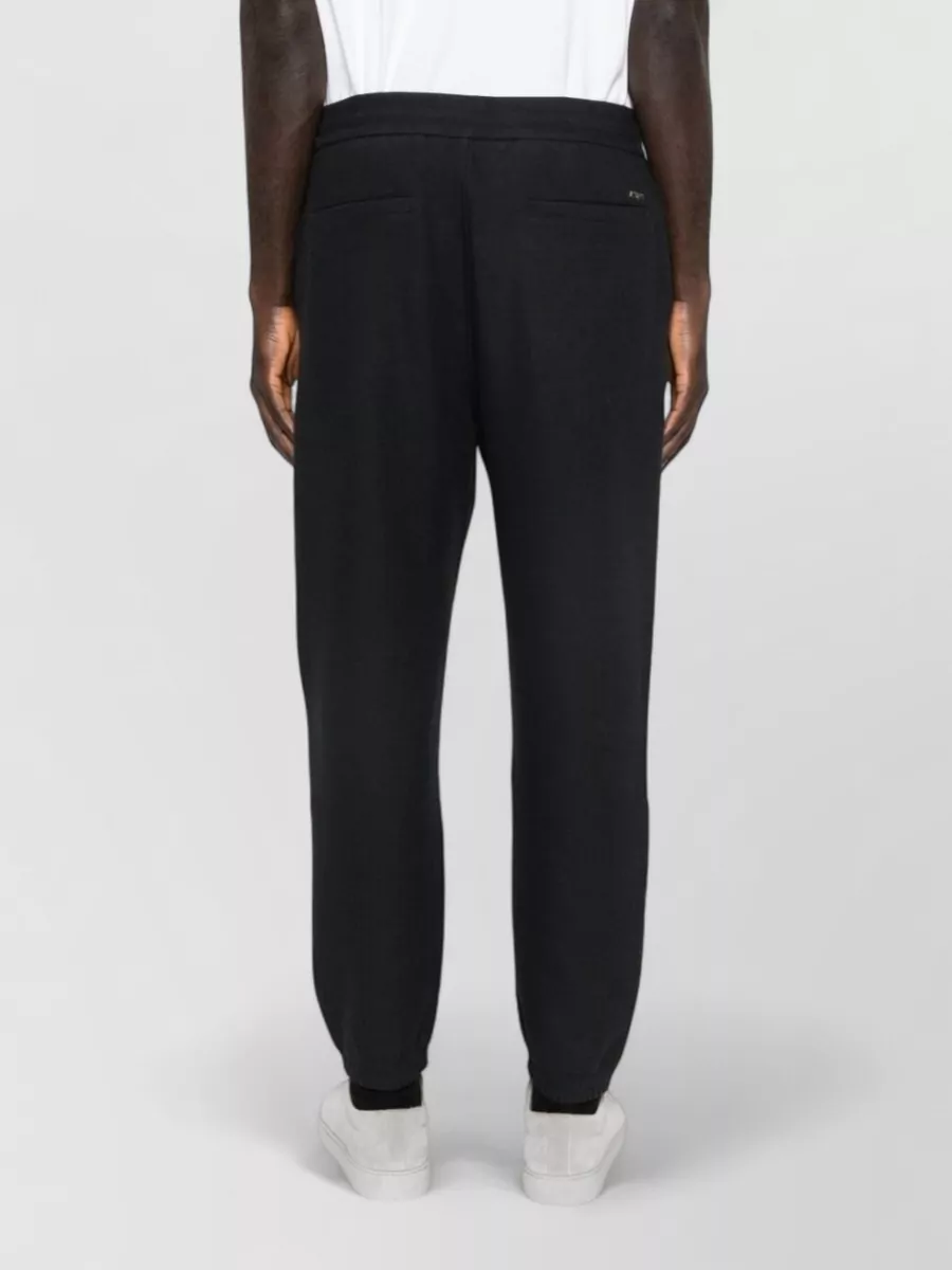Emporio Armani Sweatpants Trousers Back Pockets Ribbed Cuffs