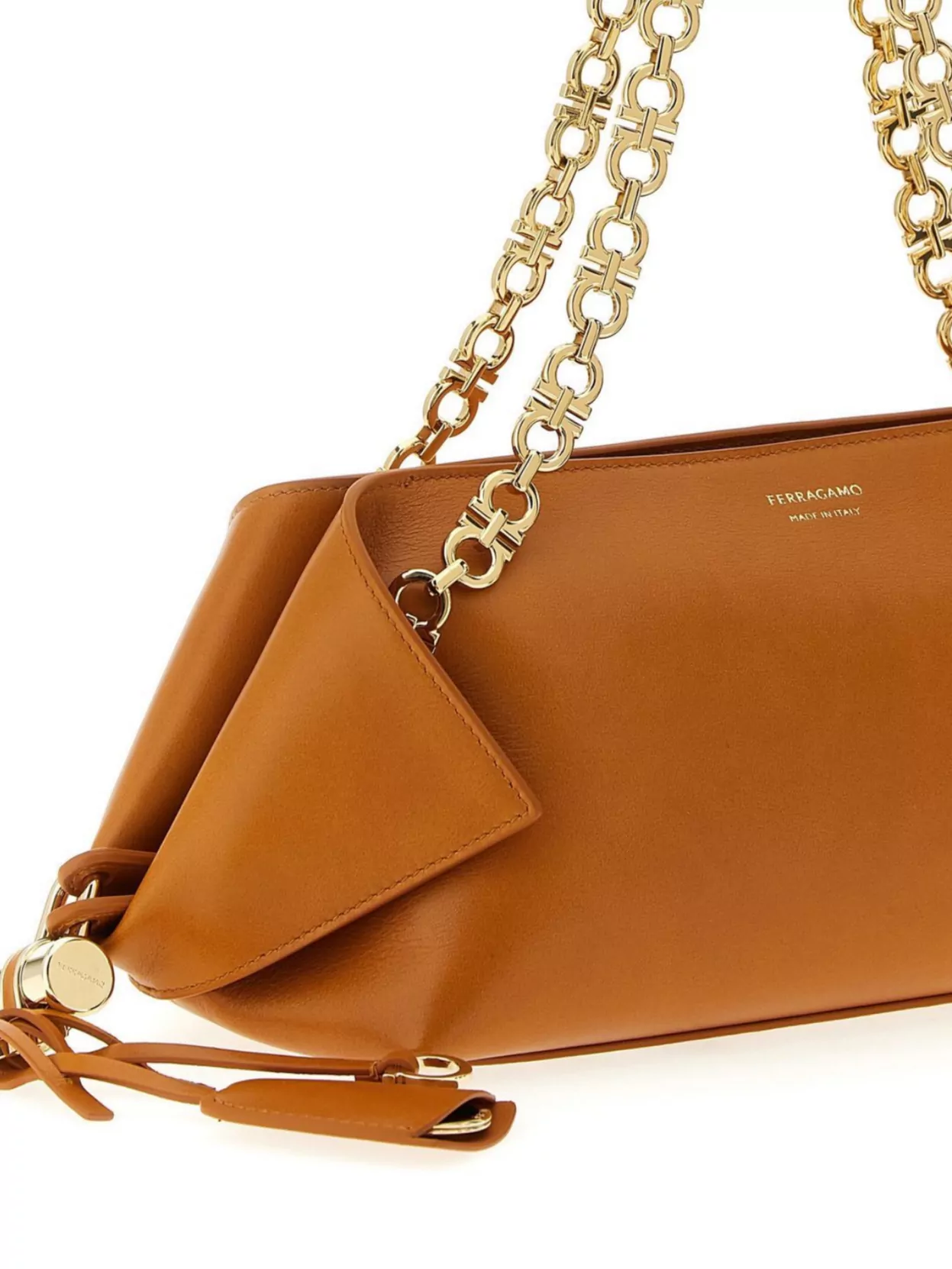 Ferragamo Shoulder Bag Featuring Chain Strap
