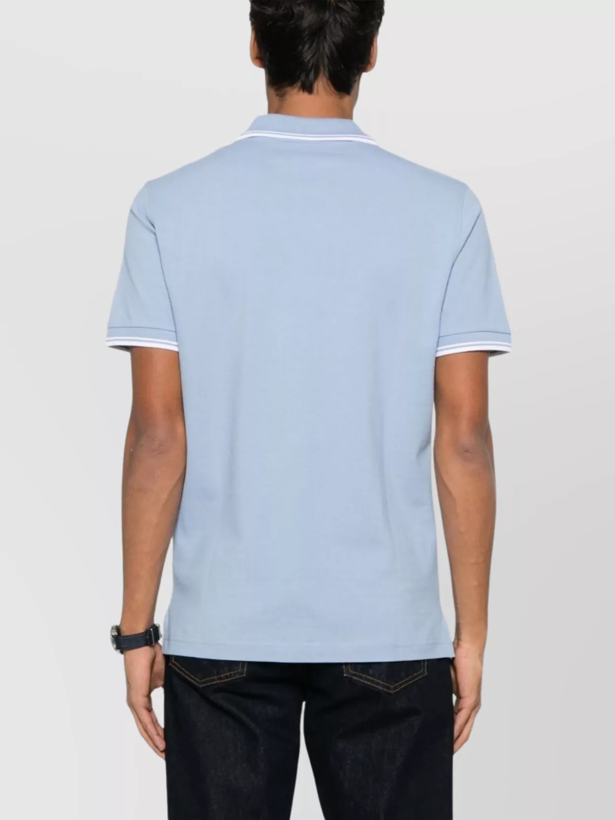 Fay Polo Shirt With Contrasting Collar And Short Sleeves