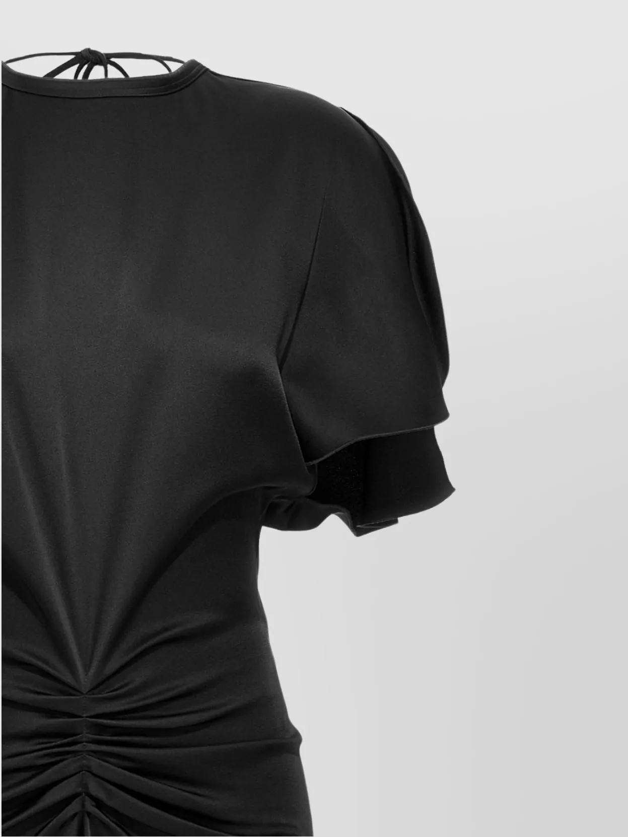 Victoria Beckham Gathered Waist Viscose Dress
