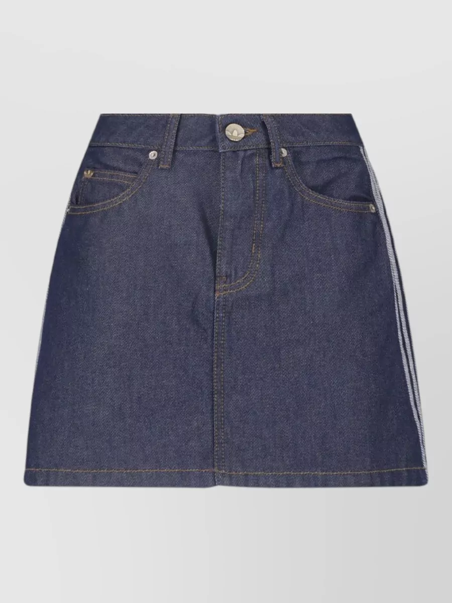 Adidas denim knee-length skirt