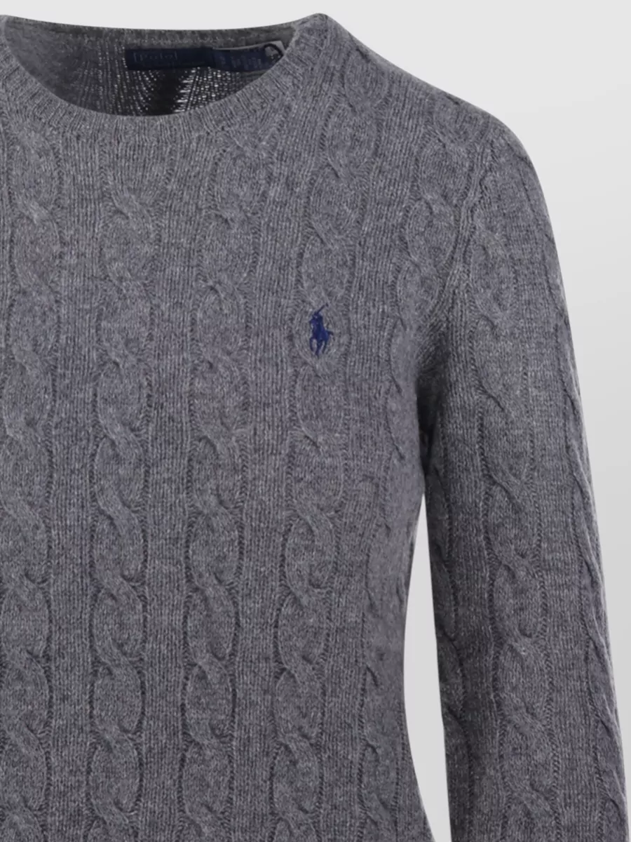 Ralph Lauren Cable Knit Sweater Long Sleeves Round Neck