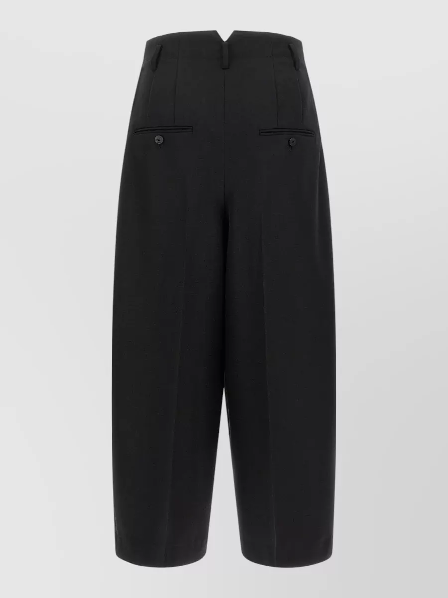 Jacquemus virgin wool wide-leg cropped suit trousers