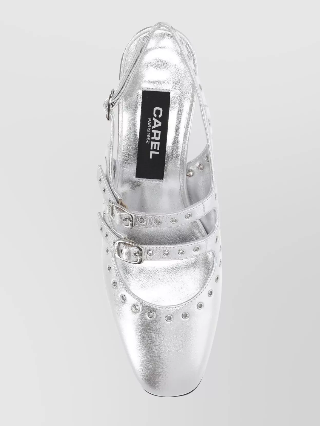 Carel Block Heel Slingback Studded Embellishments