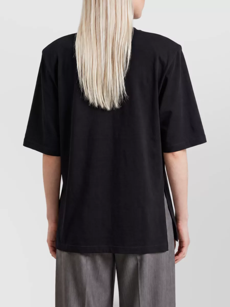 The Frankie Shop Padded Oversized Cotton T-Shirt