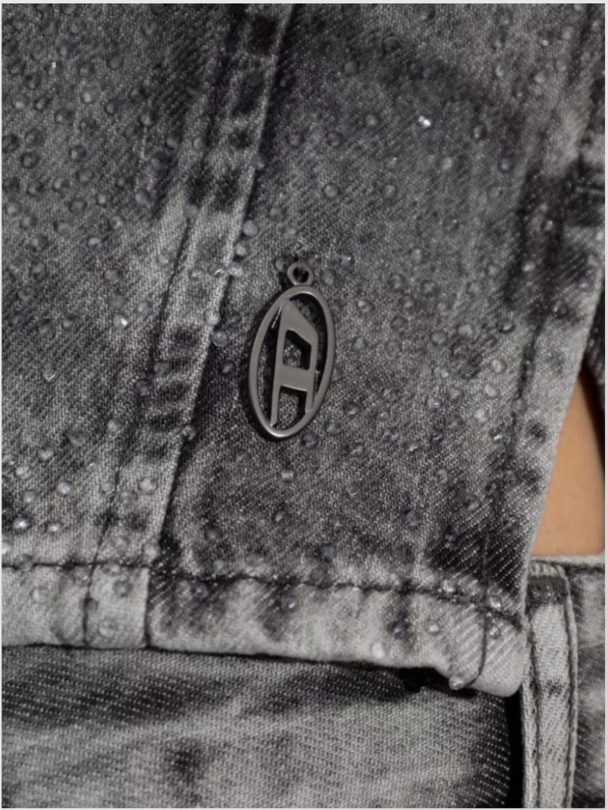 Diesel Distressed Embellished Fitted Sleeveless Top