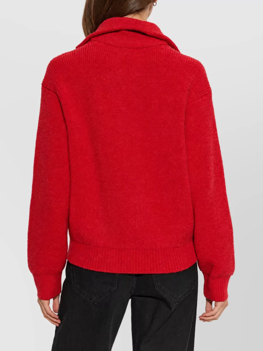 Isabel Marant Ribbed Knit Lace Up Sweater