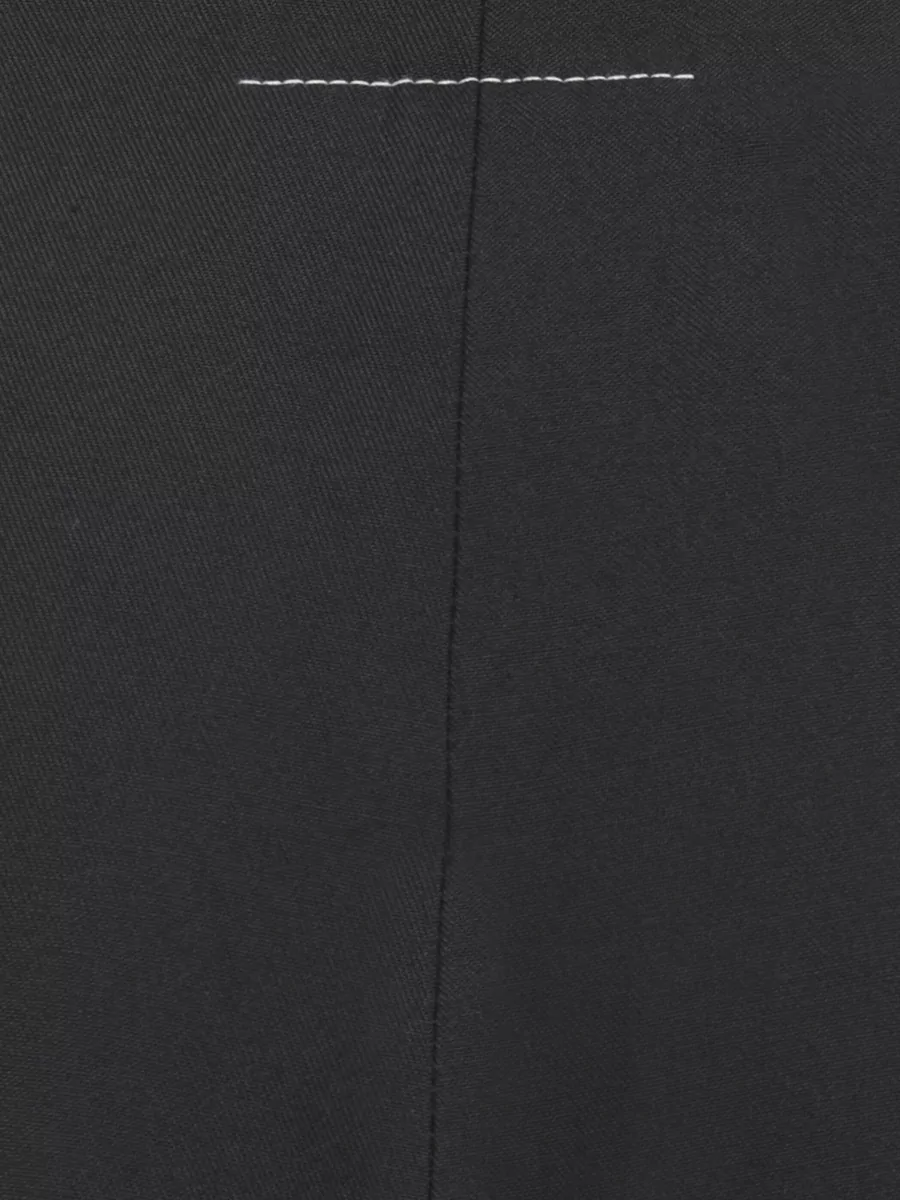 Mm6 Maison Margiela Wool Trousers Front Pleats Side And Back Pockets