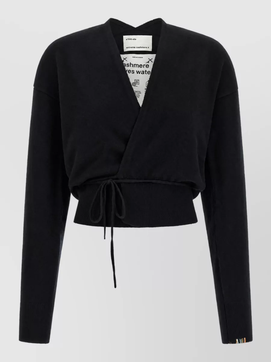 Extreme Cashmere cashmere ribbed wrap cardigan