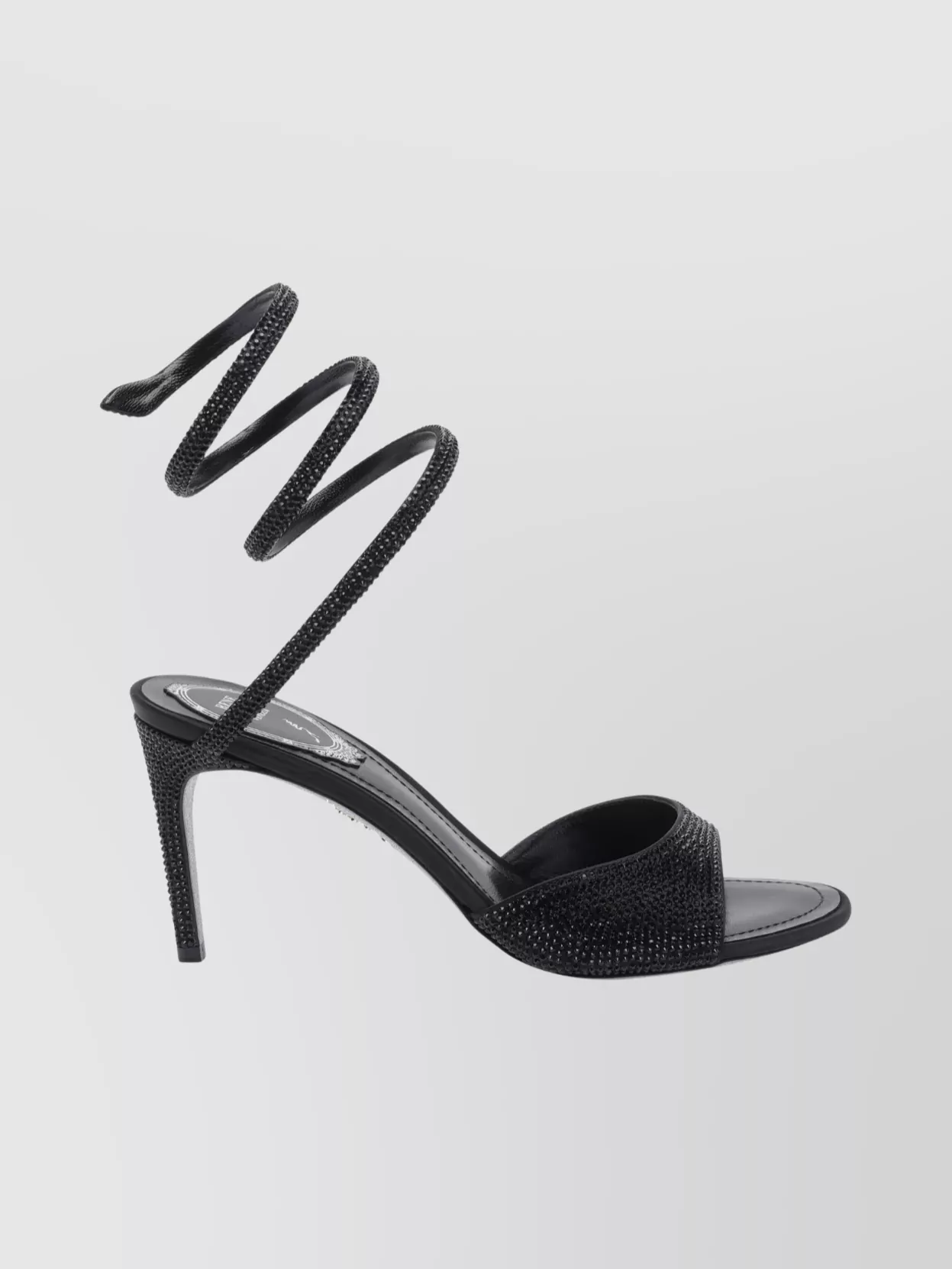 Rene Caovilla Crystal Embellished Heeled Open Toe Sandals