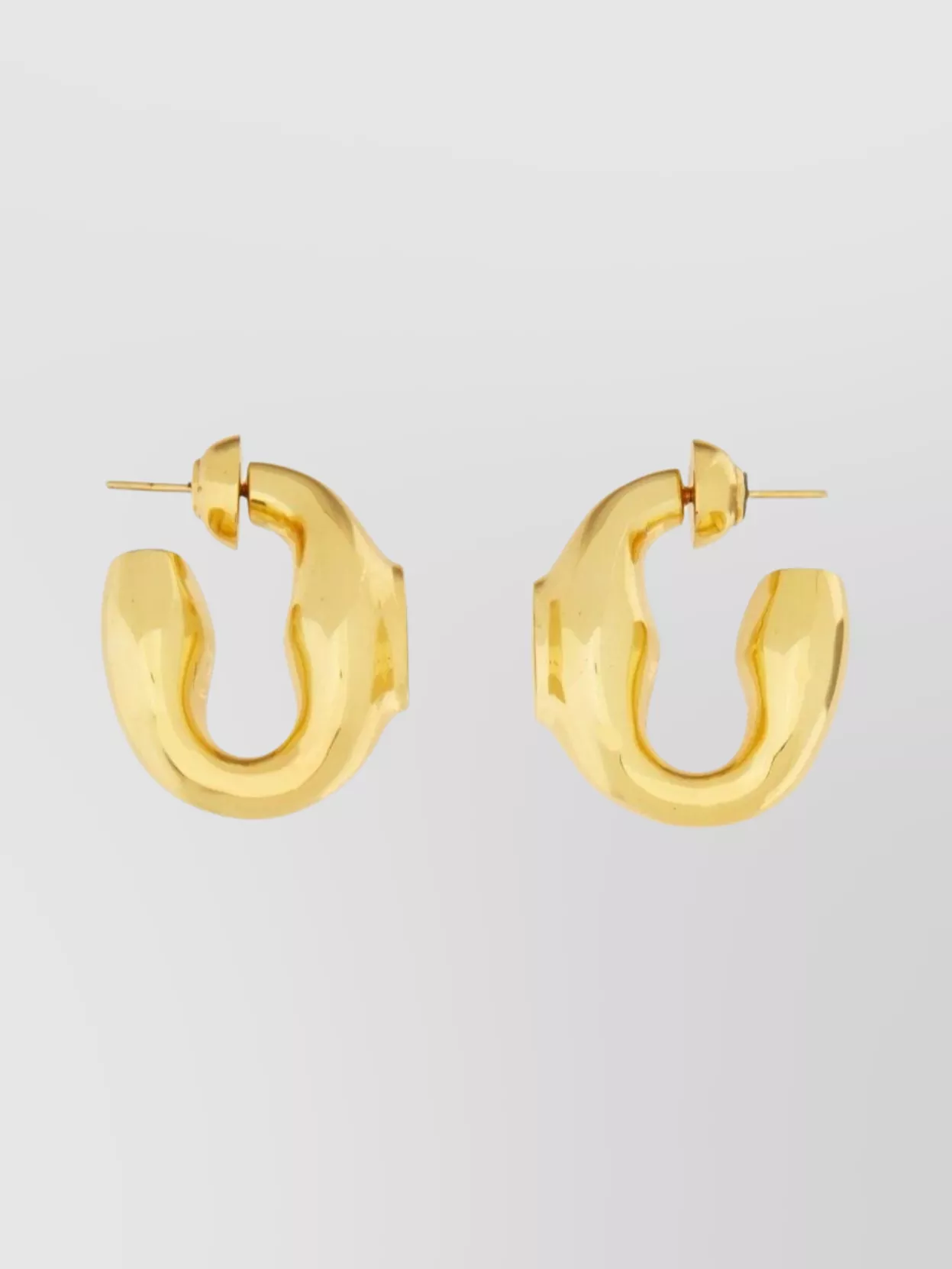 Patou Round Hoop Earrings Polished Finish