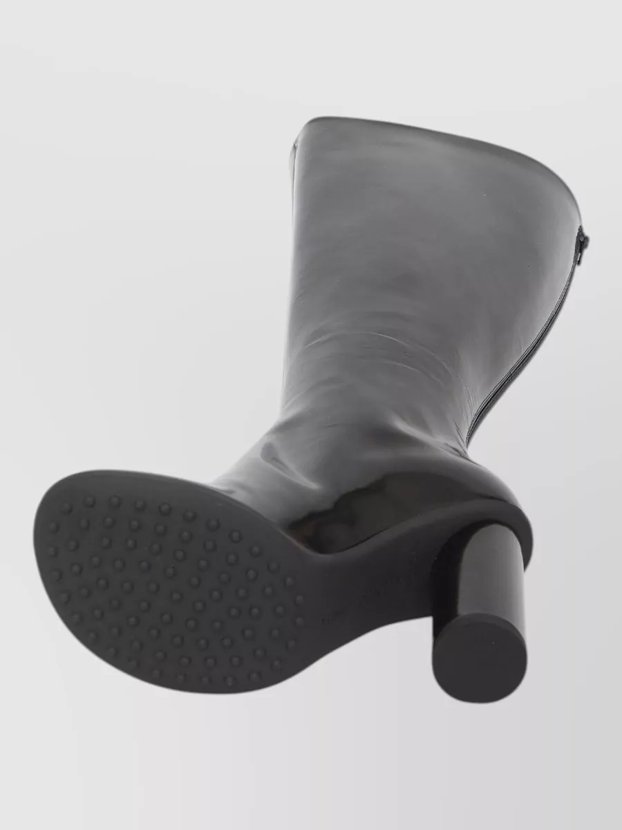 Bottega Veneta Knee High Lambskin Boots Cylindrical Heel