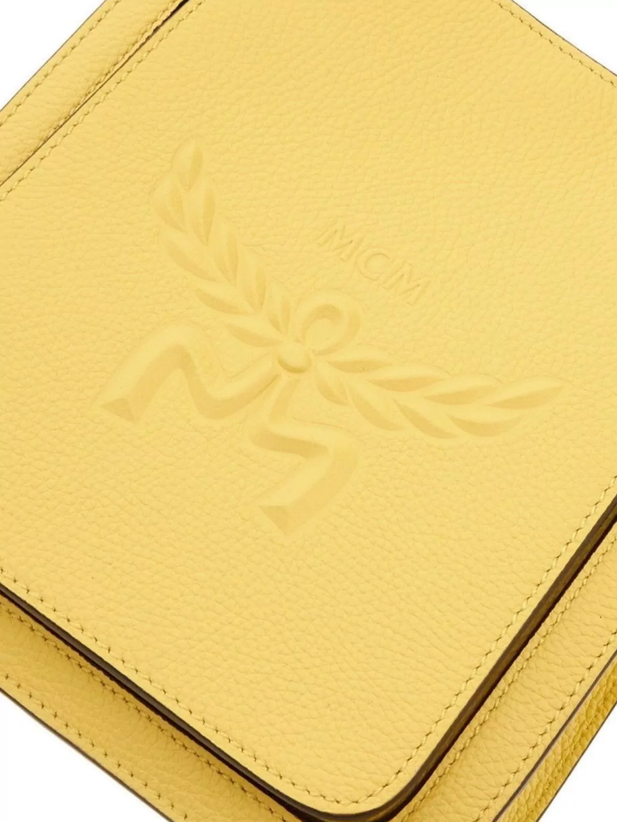 Mcm Yellow Leather Mini Himmel Hobo Crossbody Bag