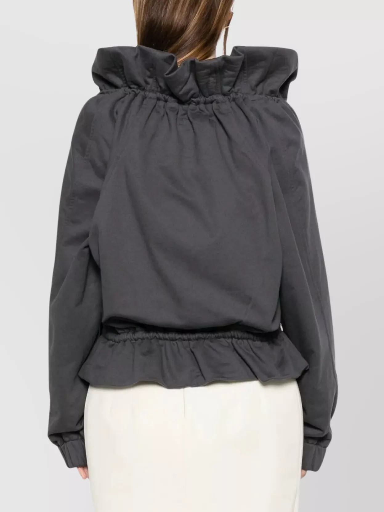Dries Van Noten Cropped Hooded Jacket Drawstring Detail