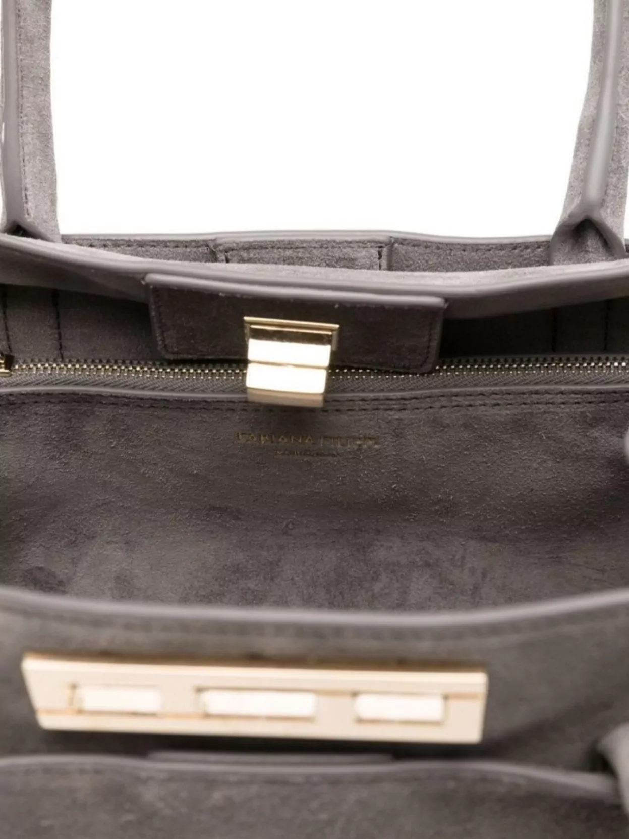 Fabiana Filippi Suede Leather Tote Bag With Gold-Tone Hardware
