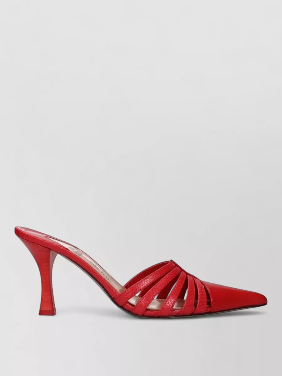 Paris Texas Leather Stiletto Heel Mules
