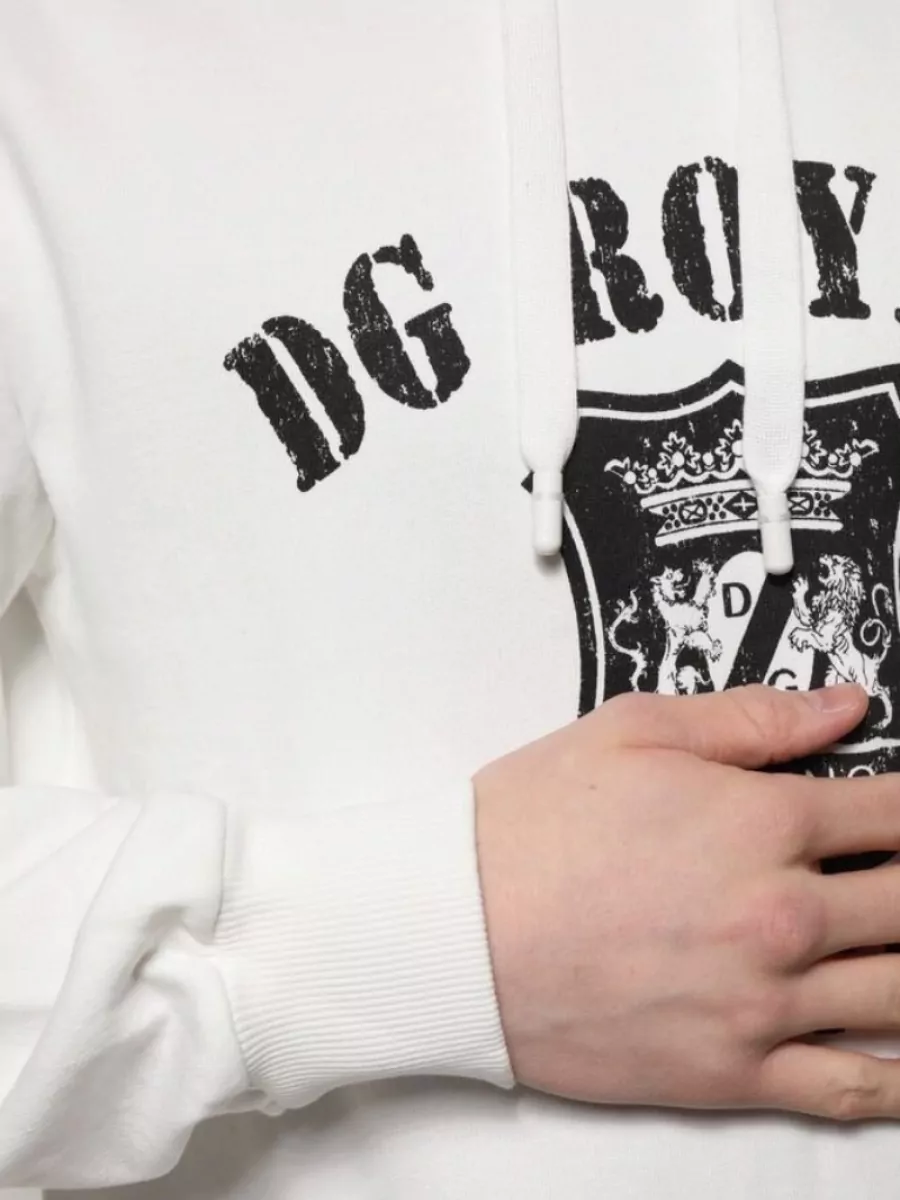 Dolce&Gabbana Cotton Printed Hooded Sweatshirt