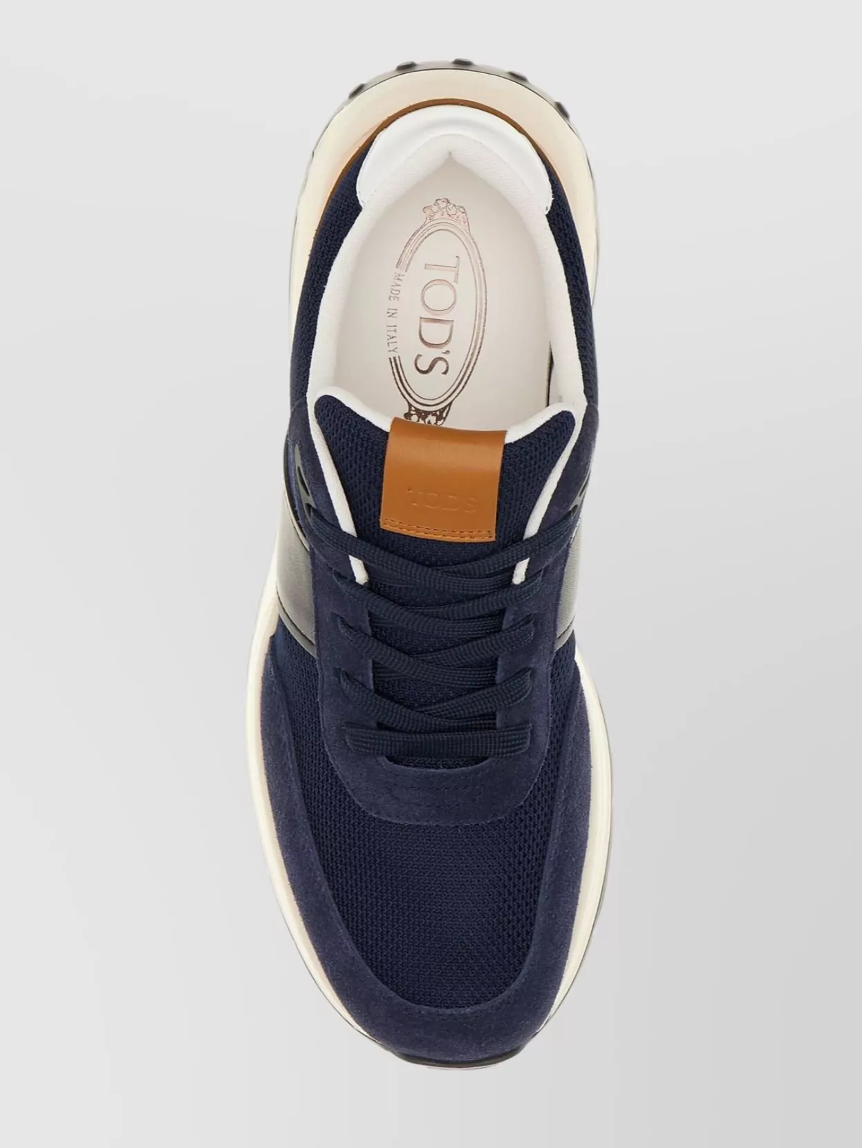 Tod's Leather And Mesh Sneakers With Contrasting Panels