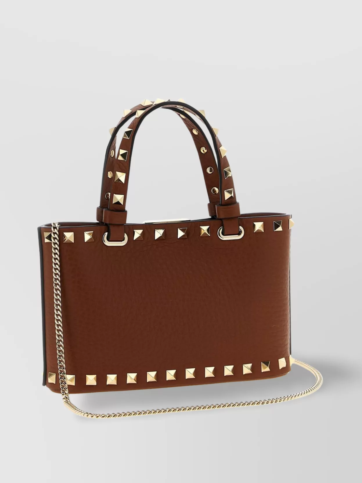 Valentino Garavani Rockstud Leather Top Handle Shoulder Bag