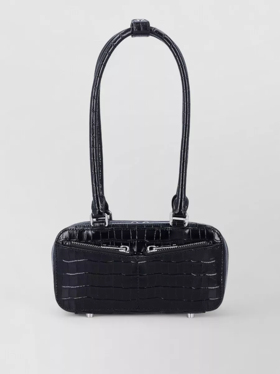 Self-Portrait Mini embossed leather shoulder bag