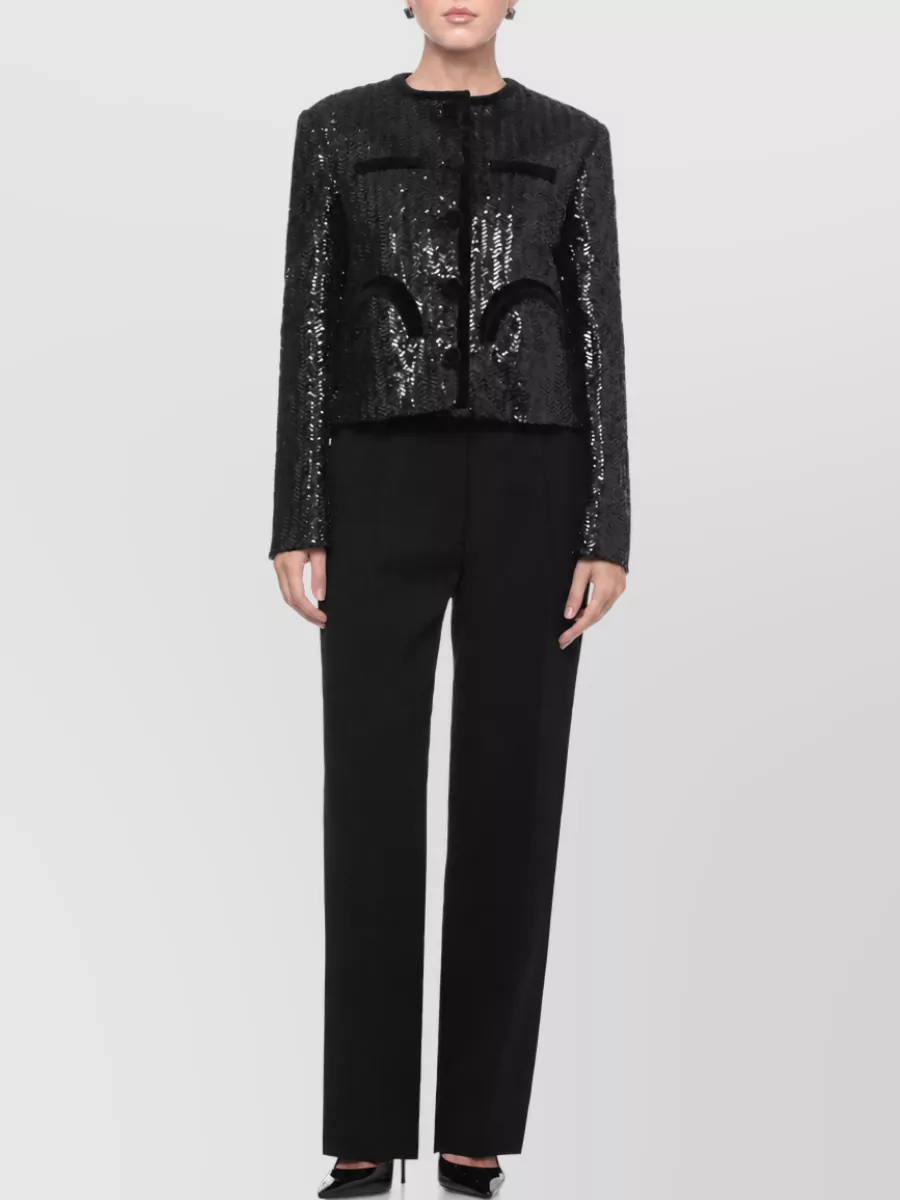 Blazé Milano Sequin Single-Breasted Blazer