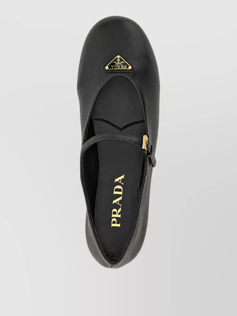 Prada Leather Ballerina Flats