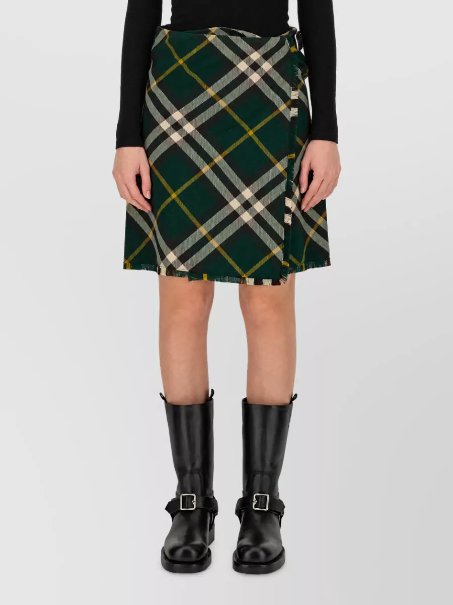 Burberry Wool Wrap Mini Skirt