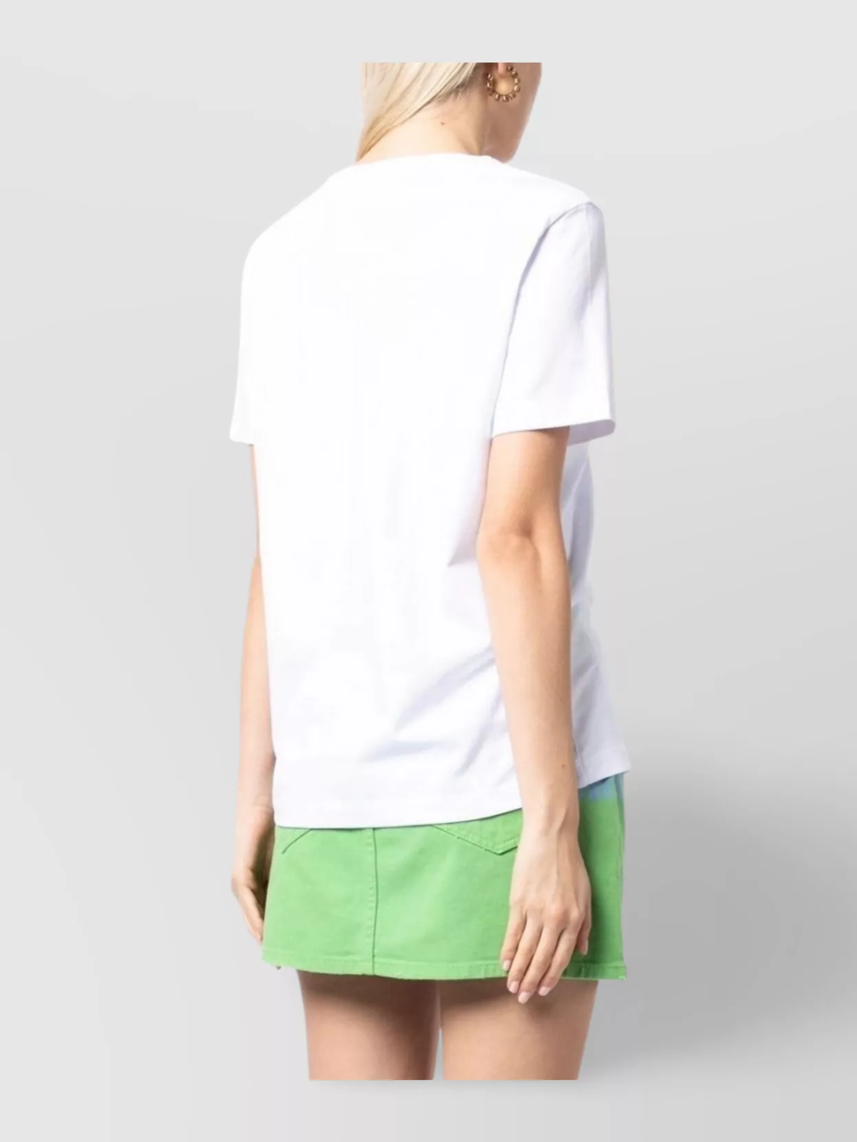 Msgm Glitter Cotton Jersey Knit Detail
